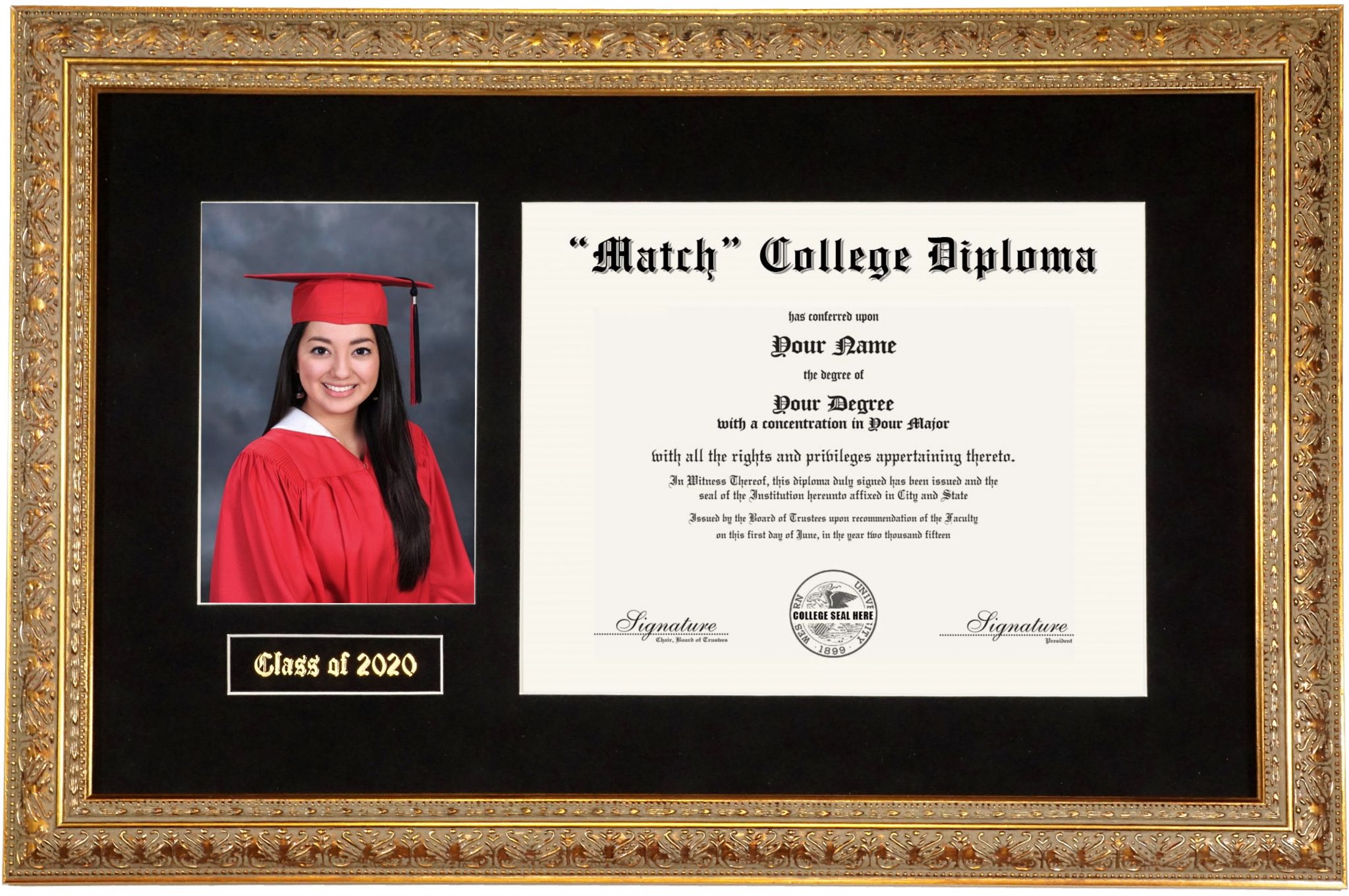 Diploma Frame with Graduation Photo L.A. Framing Wholesaler, Inc.