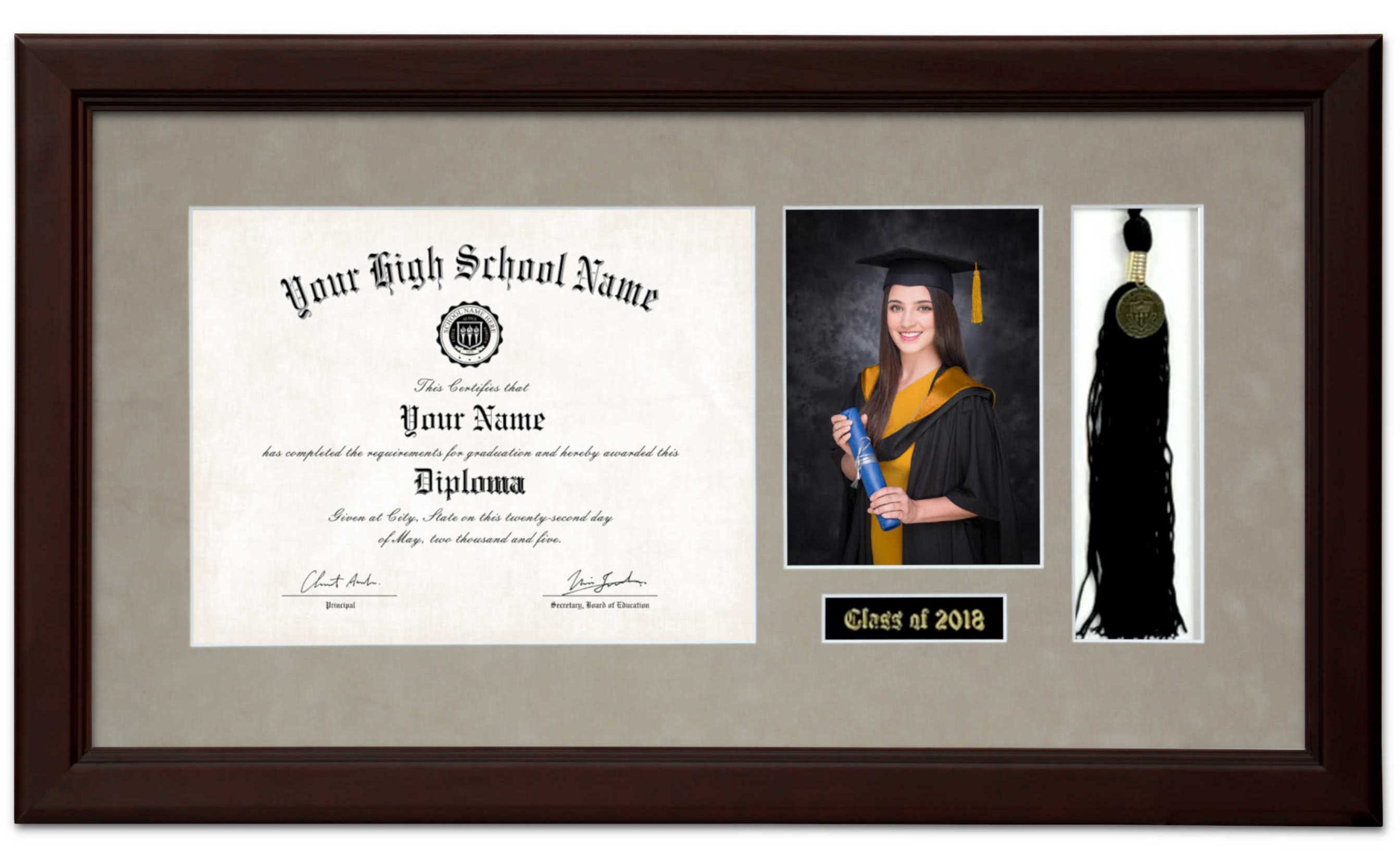 Click to Buy Espresso Brown Diploma Frame