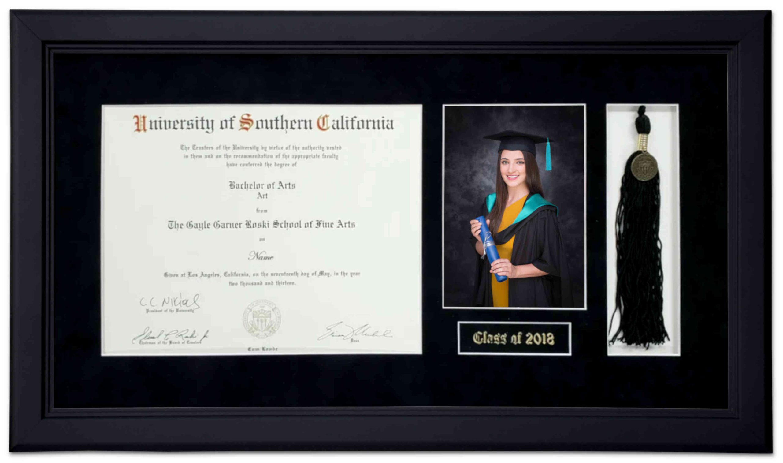 Click to Buy Modern Matte Black Diploma Frame