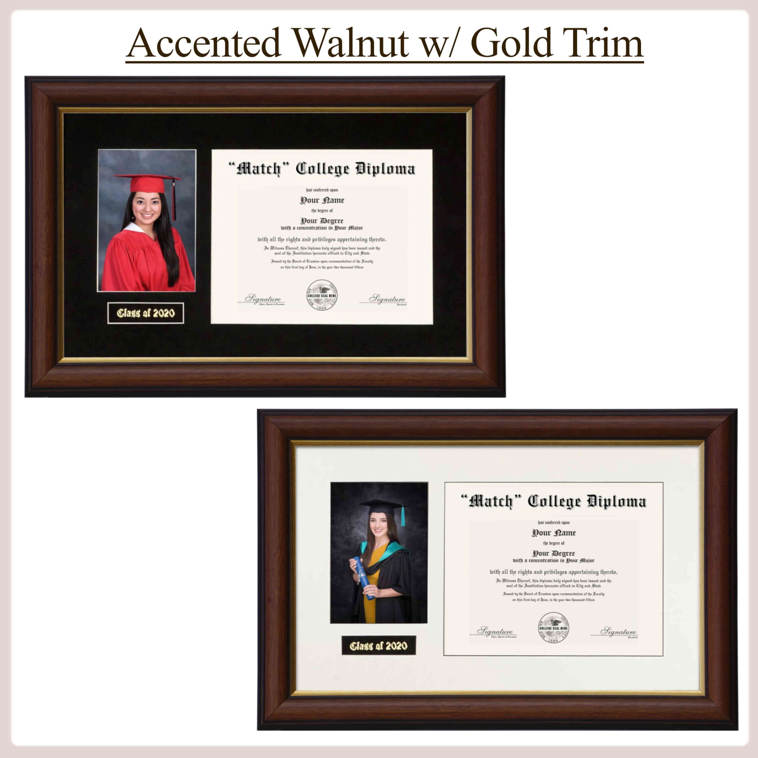 Click to Buy Accented Walnut Diploma Frame on Etsy!